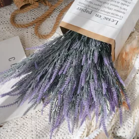 Buchet de lavandă artificială, 38cm înălțime - Lila