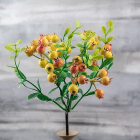 Ramură cu bobițe, 28.5cm - Galben