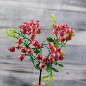 Ramură cu bobițe, 28.5cm - Roz