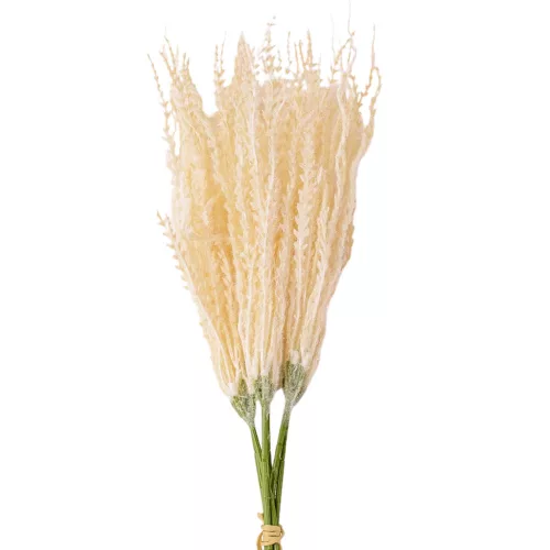 Mănunchi decorativ de plante artificiale, 23.5cm - Bej