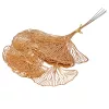 Mănunchi de frunze ginkgo biloba aurii metalizate, 6 fire, 37cm