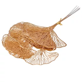   Mănunchi de frunze ginkgo biloba aurii metalizate, 6 fire, 37cm