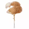 Mănunchi de frunze ginkgo biloba aurii metalizate, 6 fire, 37cm