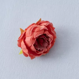 Floare artificială de bujor, cap, 5.5cm - Portocaliu