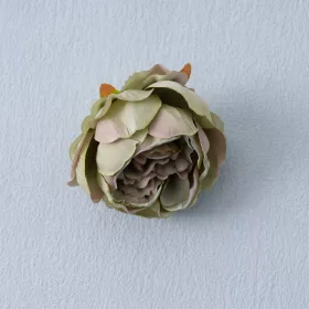 Floare artificială de bujor, cap, 5.5cm - Verde