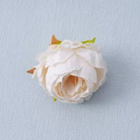 Floare artificială de bujor, cap, 5.5cm - Ecru