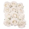 Cap de trandafir artificial 8cm – Alb  