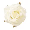 Cap de trandafir artificial, 8cm - Ecru