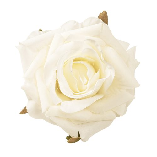 Cap de trandafir artificial 8cm – Ecru  