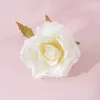 Cap de trandafir artificial, 8cm - Ecru