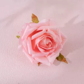 Cap de trandafir artificial, 8cm - Roz deschis