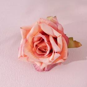 Cap de trandafir artificial, 8cm - Roz închis