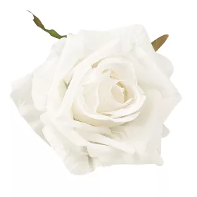 Cap de trandafir catifea, 8cm - Alb