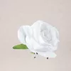 Cap de trandafir catifea, 8cm - Alb