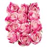 Cap de trandafir catifelat 8cm – Roz  