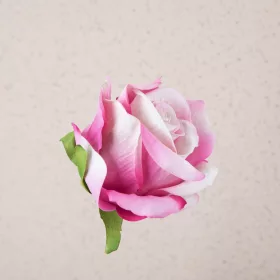 Cap de trandafir catifea, 8cm - Roz