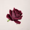 Cap de trandafir catifea, 8cm - Bordo închis