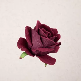 Cap de trandafir catifea, 8cm - Bordo închis