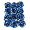 Cap de trandafir catifelat 8cm – Albastru  