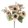 Buchet de floarea-soarelui artificială 42cm floare 9cm – Culoare șampanie  