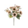 Buchet de floarea-soarelui artificială 42cm floare 9cm – Culoare șampanie  