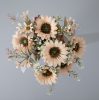 Buchet de floarea-soarelui artificială 42cm floare 9cm – Culoare șampanie  