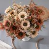Buchet de floarea-soarelui artificială 42cm floare 9cm – Culoare șampanie  