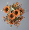 Buchet de floarea-soarelui artificială 42cm floare 9cm – Portocaliu  