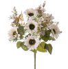 Buchet de floarea-soarelui artificială 42cm floare 9cm – Alb  