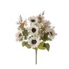 Buchet de floarea-soarelui artificială 42cm floare 9cm – Alb  