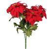 Buchet de poinsettia (steaua Crăciunului) 5 ramuri 37cm floare 13.5cm  