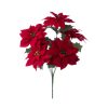 Buchet de poinsettia (steaua Crăciunului) 5 ramuri 37cm floare 13.5cm  