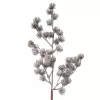 Ramură decorativă metalizată, 44cm - Argintiu