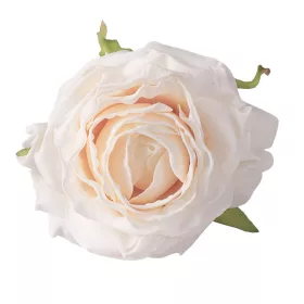 Cap de trandafir artificial, 7.5cm - Crem