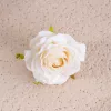 Cap de trandafir artificial, 7.5cm - Crem