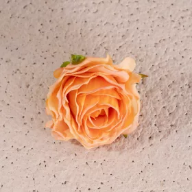 Cap de trandafir artificial, 7.5cm - Galben