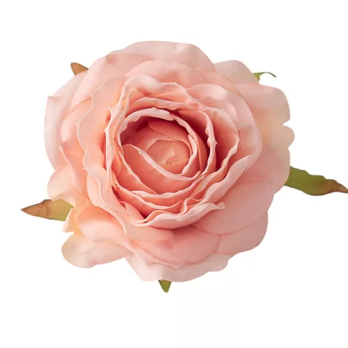 Cap de trandafir artificial, 7.5cm - Șampanie