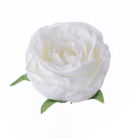 Cap de trandafir englezesc artificial, 5.5cm - Ecru