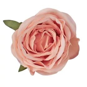  Cap de trandafir englezesc artificial, 5.5cm - Șampanie închisă