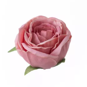 Cap de trandafir englezesc artificial, 5.5cm - Roz închis