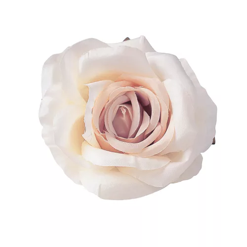 Cap de trandafir artificial, 10cm - Ecru
