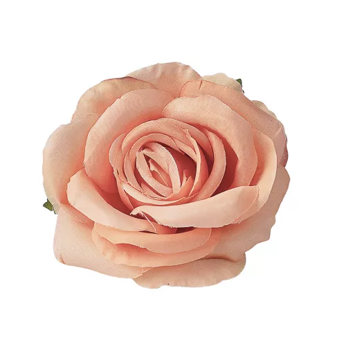 Cap de trandafir artificial, 10cm - Portocaliu pastel