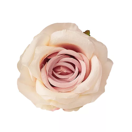 Cap de trandafir artificial, 10cm - Roz deschis