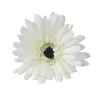 Cap de gerbera artificială, 9cm - Alb verzui