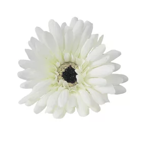 Cap de gerbera artificială, 9cm - Alb verzui