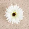 Cap de gerbera artificială, 9cm - Alb verzui