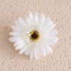 Cap de gerbera artificială 9cm – Alb  