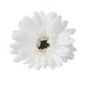Cap de gerbera artificială, 9cm - Alb