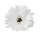 Cap de gerbera artificială, 9cm - Alb