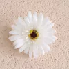 Cap de gerbera artificială, 9cm - Alb